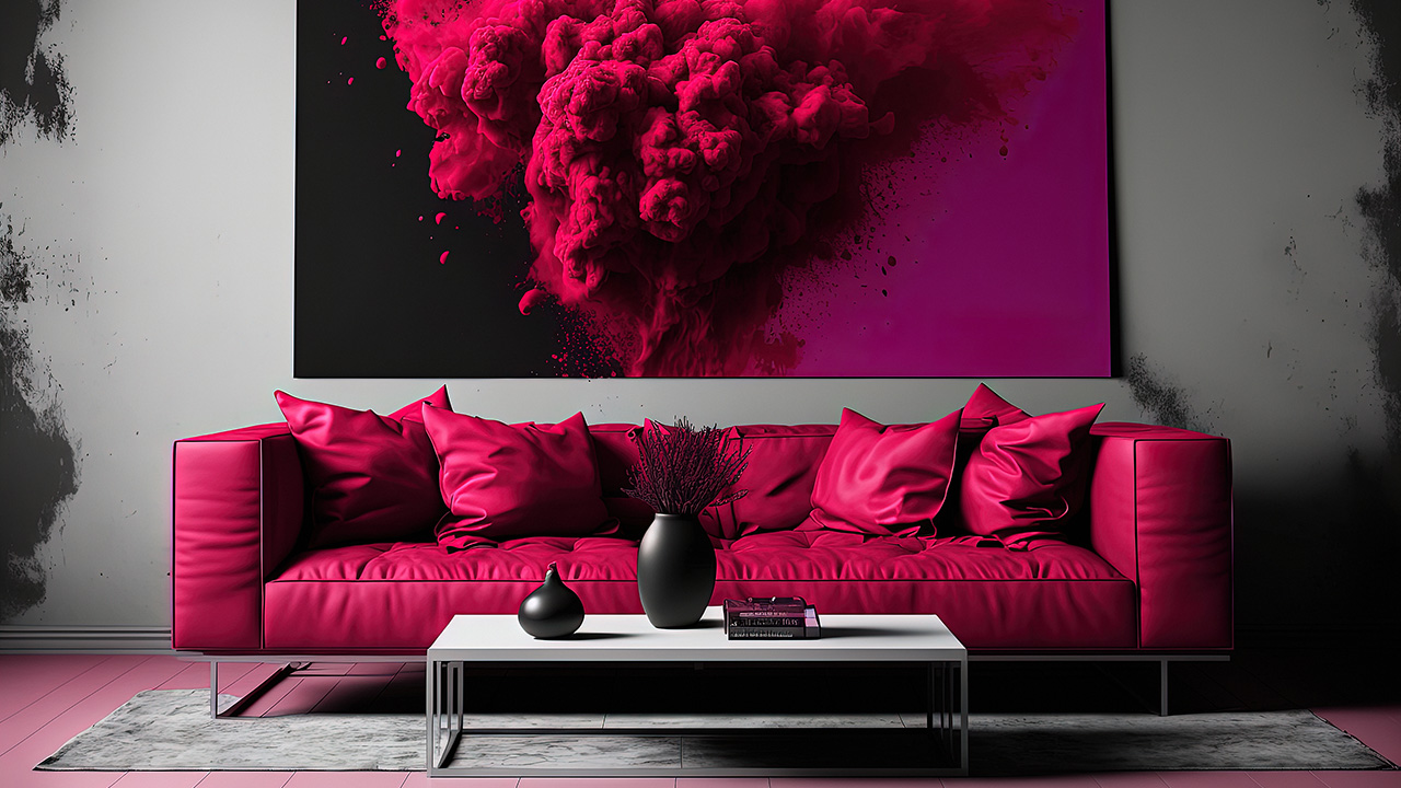 Viva Magenta bringt Farbe ins Wohnzimmer