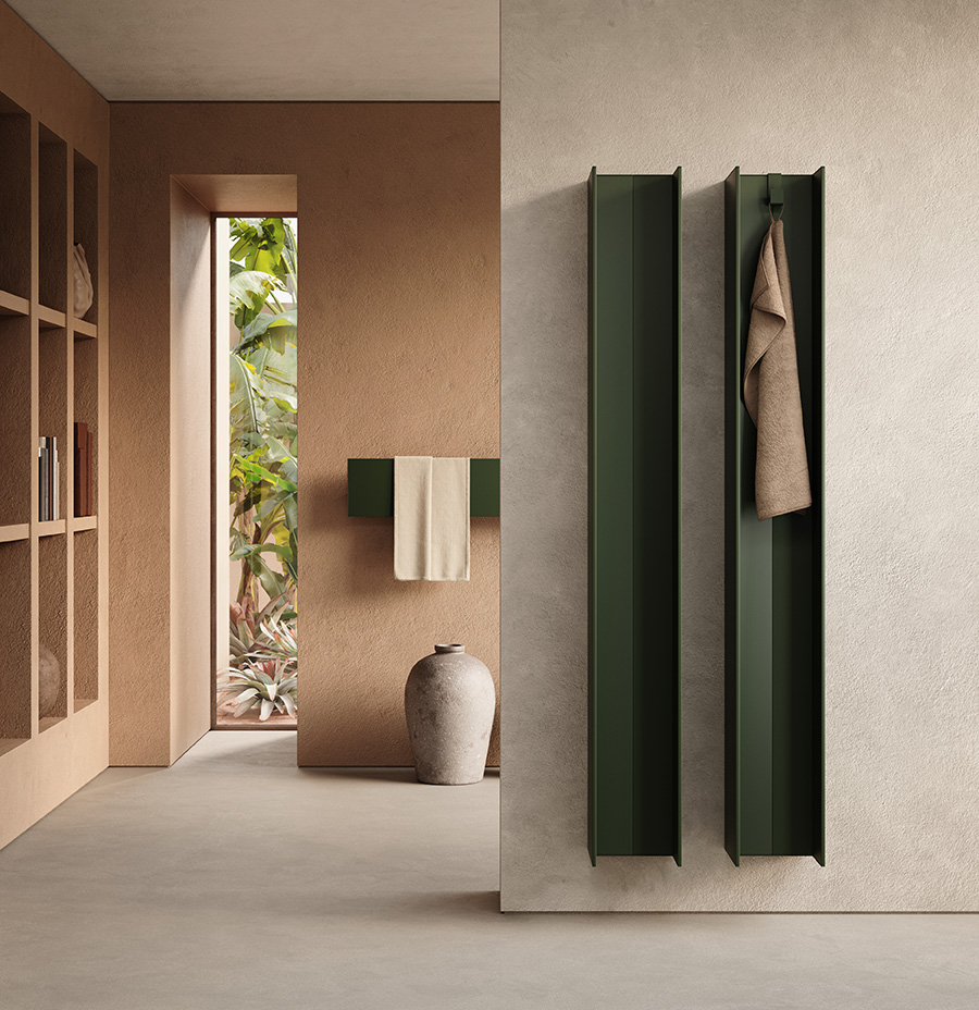 Ein Heizkörper als Wohn-Accessoire: Moderner Stil, minimale und essenzielle Formen sowie ein Hauch von Großstadtatmosphäre prägen die T Serie, den neuen Design-Heizkörper für Badezimmer, Wohnzimmer, Küchen und moderne Vertragsräume. Design: Matteo Thun & Antonio Rodriguez www.antrax.com Foto: © Courtesy of Antrax IT