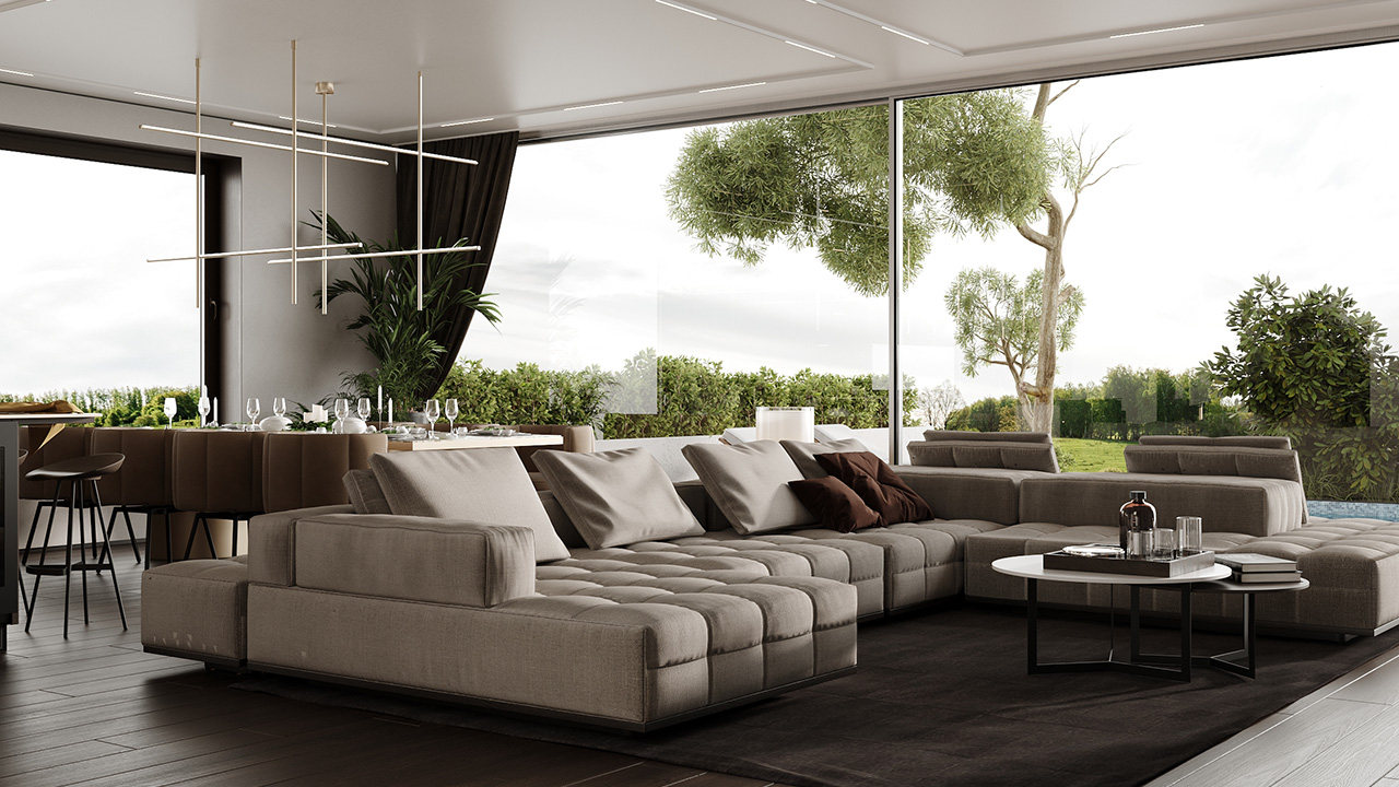 Wohnraum gestaltet von Kosari Interiors